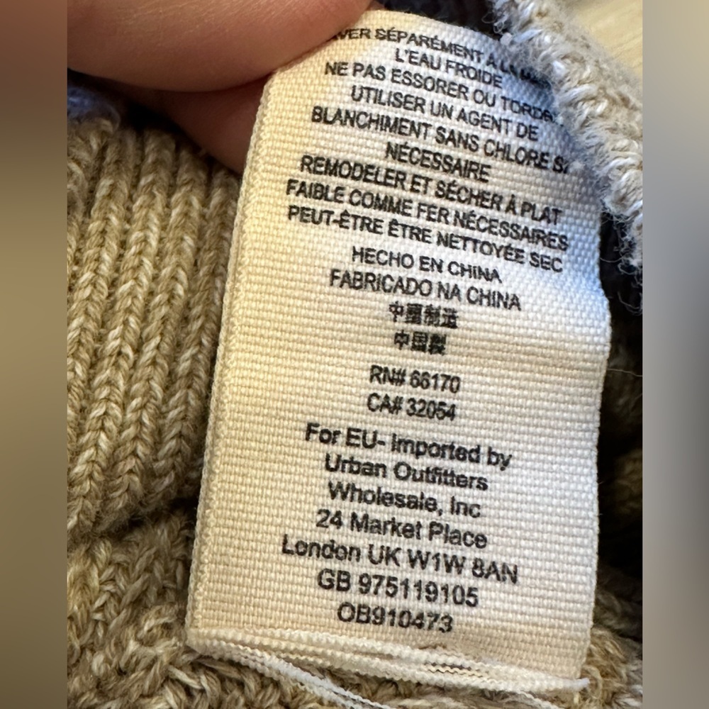 Free People Too Good Pullover Neutral Beige Extra Small Crewneck Pullover - Picture 9 of 10